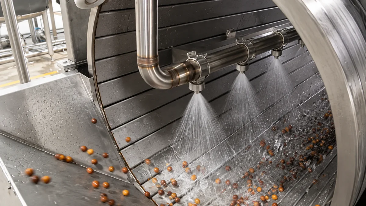 Rotary Rod Washer: Internal washing section.
