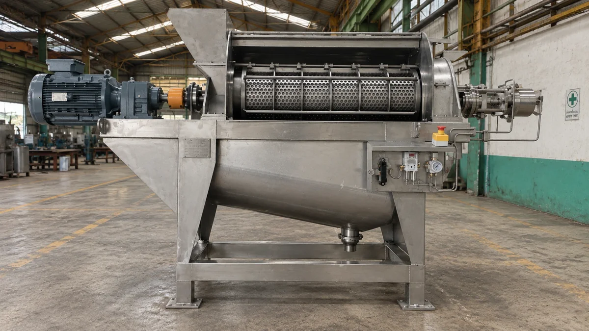Low Pressure Extractor — LP: Opened extractor with screen and drive visible.