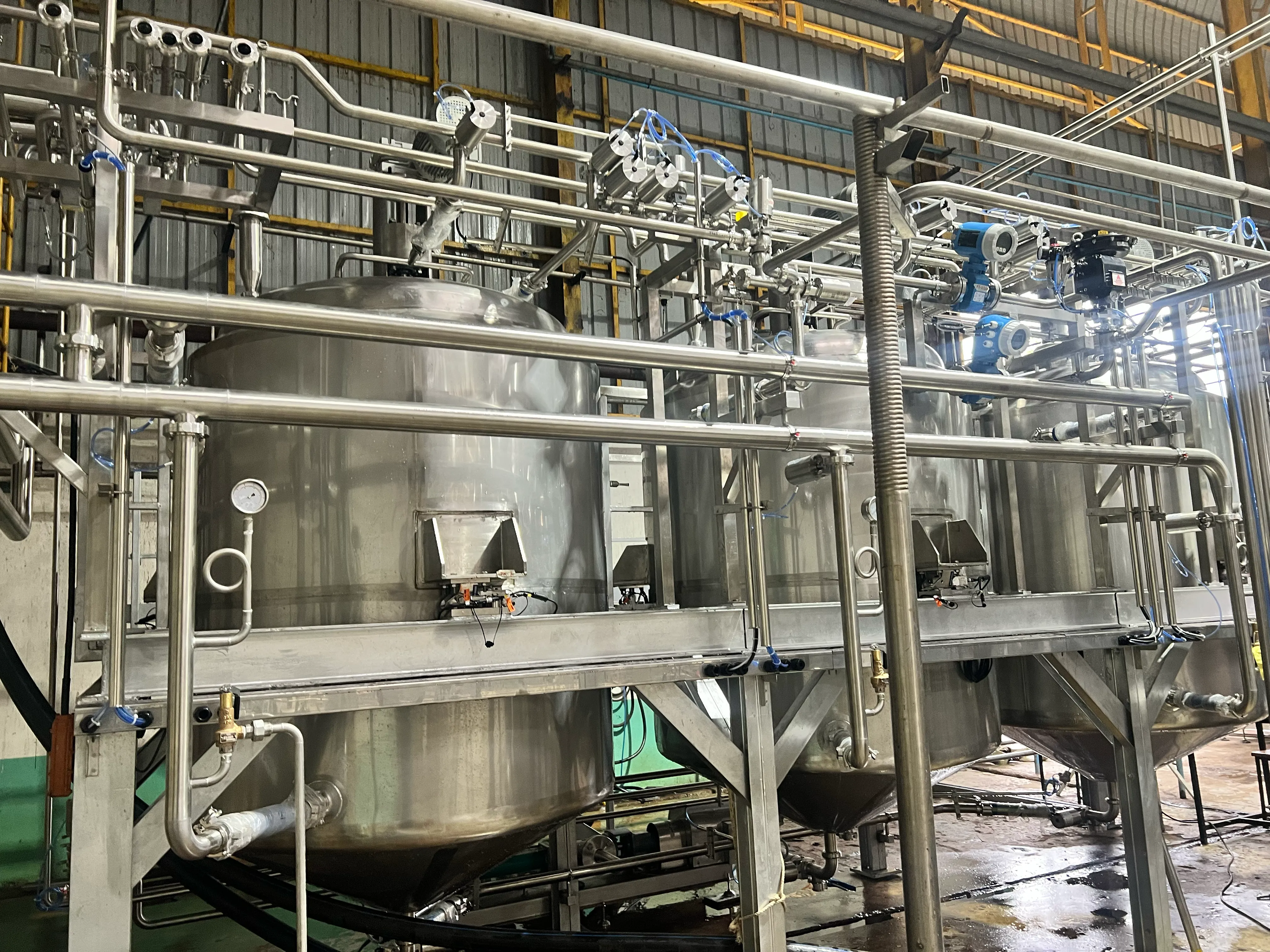 Mixing tank and support frame.