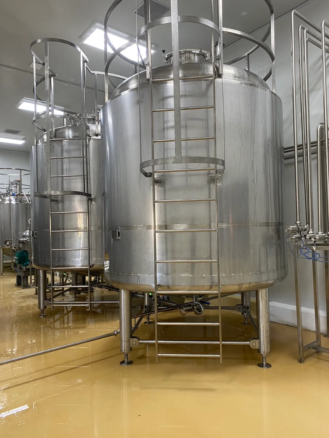 Storage Tanks: Storage vessels and front access ladder.