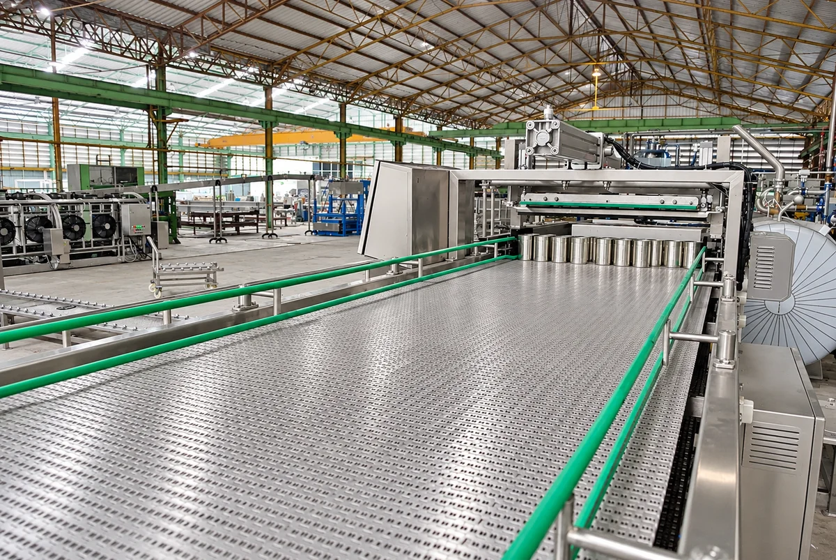 Palletizer: Palletizer feed and accumulation conveyor.