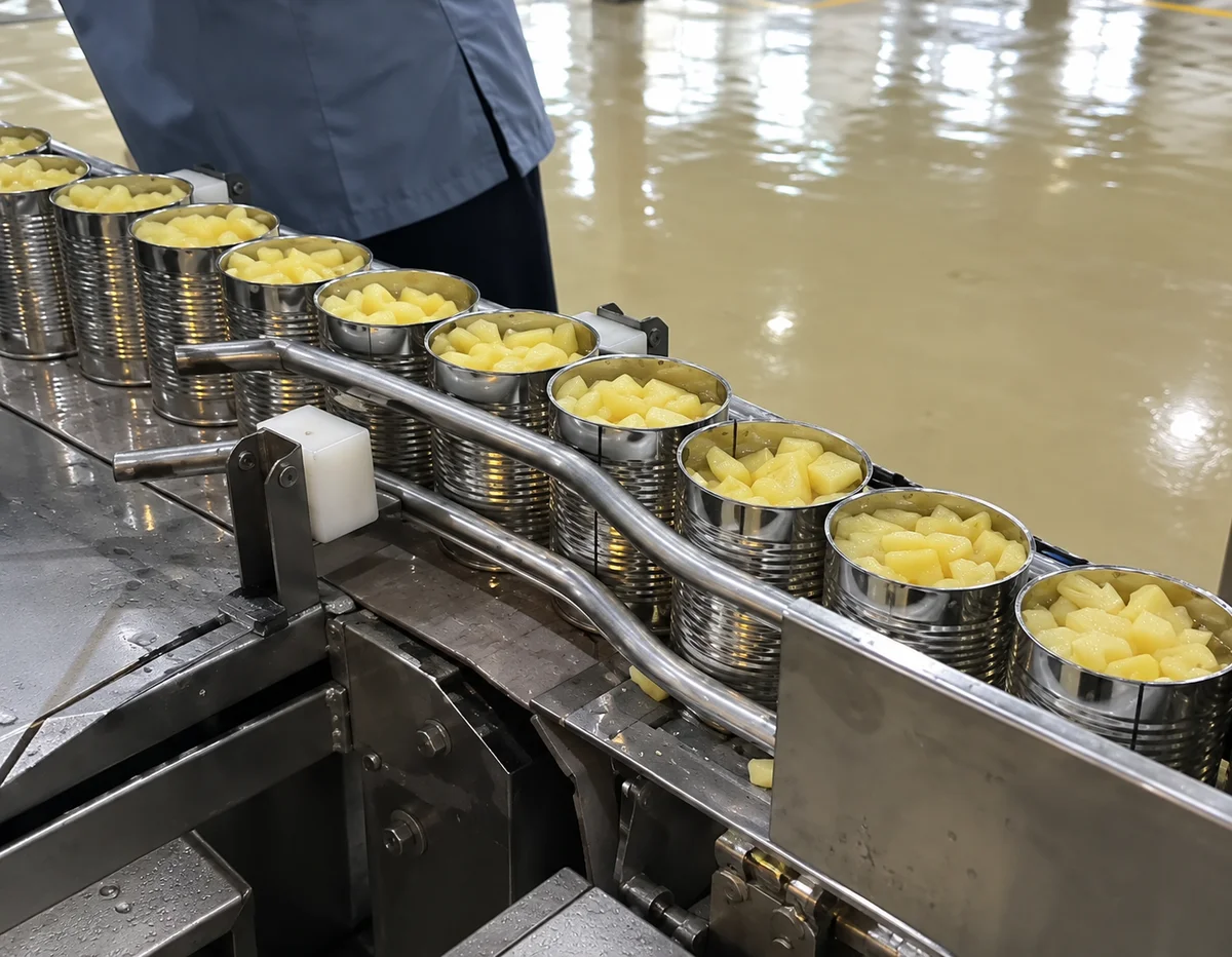 Syrup Filling: Can transfer at the filling section.